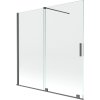 Mexen Velar, 2-krídlová posuvná vaňová zástena 160 x 150 cm, 8mm číre sklo, grafitový matný profil, 896-160-000-01-66