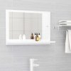 vidaXL Kúpeľňové zrkadlo biele 60x10,5x37 cm spracované drevo 804562