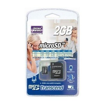 Transcend microSD 2GB + adapter TS2GUSD