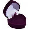 JK Box Fialová darčeková krabička na náušnice alebo prsteň Srdce F-75/A10