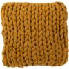 J-Line by Jolipa Pletený okrový vankúš Tricot ochre 40x40