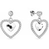 Náušnice číre so Swarovski Elements Amour KCC28086C Krystal
