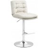 Barová stolička Damar velvet chrome, krémová