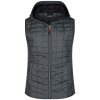 James & Nicholson dámska prešívaná vesta JN767 Šedý melír / antracitový melír