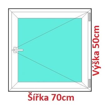 Soft Plastové okno 70x50 cm, otváravé