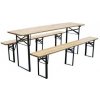 Set pivný DORTMUND Max, stôl 220x70x75 cm, 2x lavica 220x25x47 cm, drevo 27 mm