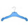 Konfekčný plastový vešiak/plastové ramienko na šaty, priehľadné, typ XP, šírka 43 cm, modrý, 1 ks