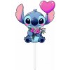 Zápich - Stitch s kyticou - bez paličky - Obrázok