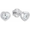 Soliter Náušnice z bieleho zlata Srdiečka s kryštálom 236 001 00649 07