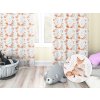 Biante Detský bavlnený záves Sandra SA-523 Líšky a sovy na bielom 150x160 cm