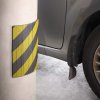 Čierno-žltá penová lamelová ochrana múrov, stien - dĺžka 30 cm, výška 20 cm, hrúbka 1 cm