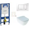 Cenovo zvýhodnený závesný WC set Geberit do ľahkých stien / predstenová montáž + WC Geberit Smyle SIKOGESSMS30