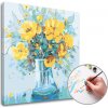 Maľovanie podľa čísel ROZKVITNUTÉ ŠŤASTIE – nízka náročnosť 50x50 cm - na ráme (Sada na maľovanie podľa čísel ARTMIE)