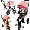Trike Fix V3 bicykel kočík 3v1 otočný 360 ružový