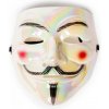 Anonymous maska – Guy Fawkes maska V for Vendetta Farba: biela