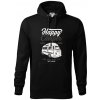Happy Camper - Mikina pánska Cape s kapucňou - M ( Čierna )