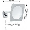 Paulmann LED nástenné zrkadlo Bela, chróm, IP44, zástrčka - 70468