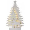 LED vianočný stromček, 23cm, 2× AA, vnútorný, teplá b., čas.