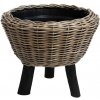 Van der Leeden Květináč s plastovou výplní, ratan, hnědá, 56x47cm (DOPRODEJ)|Van Der Leeden 1915