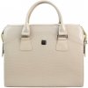 PUNCE LC-01 béžová lakovaná dámska kabelka pre notebook do 15.6 palca