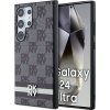 DKNY HC PU Checkered Pattern W Printed Stripes Samsung Galaxy S24 Ultra 5G S928 ružové DKHCS24LPCPTSSK