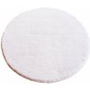 ROUTNER Kúpeľňová predložka UNI COLOR Biela 10103 - Biela / Kruh Ø 90 cm 10103