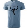 Jesus srdce - Klasické pánske tričko vyššej gramáže - XL ( Denim )