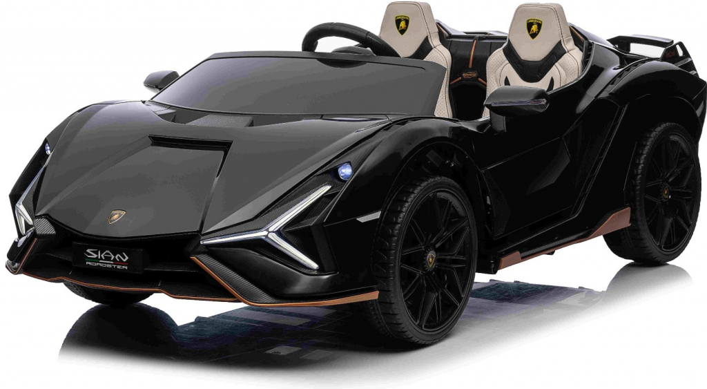 Beneo elektrické autíčko Lamborghini Sian 4X4 12V 2,4 GHz diaľkové ovládanie USB / AUX Vstup Bluetooth Odpruženie Vertikálne otváracie dvere mäkké EVA kolesá LED Svetlá ORIGINAL licen
