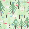 Bavlnený flanel kolekcia Snowy Weather so zvieratkami v lese 1 m