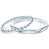 Partnerské prstene Sign of Love®: biele zlato, guľatý 1,6 mm + plochý 1,9 mm - OP-SAV3-B-OP-SAV5-B SAVICKI