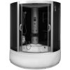 Aplomo Luxor Black 135x135x220 parný masážny sprchový box s hydromasážnou vaňou, MO-08135SBL
