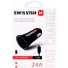 Autonabíjačka Swissten 2.4A s 2 x USBakábel Micro USB 20110900