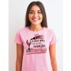 Fajntričko tričko Nie som alkoholička, som bohyňa! ružová