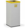 Kôš na triedený odpad 70 L, úchyt na vrece, sivý/žltý
