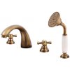 MORAVA RETRO - 4-otvorová vaňová batéria, stará mosadz (bronz) MK369.0SSM, RAV Slezák Farba: Stará mosadz (bronz), Rozmer: 1/2