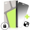 Tempered Glass Protector pre iPhone 15, PRIVACY GLASS + sklo na kameru TGS-IP15-BL