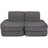 MeowBaby® Churros detská pohovka Basic, Jurassic Grey
