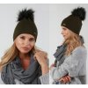 Fashionweek Dámska zimná čiapka s brmbolcom ZIZI39 / P14 Farba: Khaki, Veľkosť: Universal