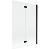MEXEN - MIST vaňová zástena 120x150 cm 6mm 2-s, čierna, číra, pravá 8A9-120-002-70-00-P