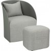 Nábytek Pegas Křeslo s podnožkou Puri šedé
