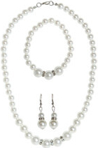 Perlový náhrdelník náušnice a náramok