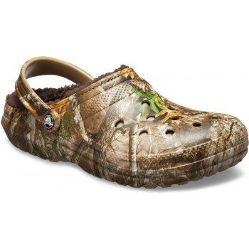 Crocs Nazouváky zimní Classic Lined Realtree Edge Clog Chocolate/Chocolate