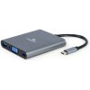 Gembird USB-C 6v1 multiport USB 3.1 + HDMI + VGA + PD + čtečka karet + stereo audio A-CM-COMBO6-01