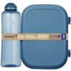 Sistema Set desiatového boxu s fliaš Ocean Bound - Olovrantový box Ribbon Lunch 1,1 la fľaša Swift 480 ml, modrá
