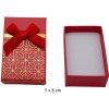 Mareb Darčeková krabička na šperky so zlatým vzorom 5 × 8 cm - červená
