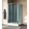 SANSWISS MODUL 1200 D20S3 120 + D20F1 90 VARIANTA 3 obdĺžnikový sprchový box kompletný, profil chróm, sklo číre - 1 – trojstranná (U–montáž)