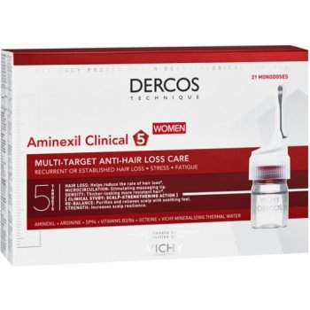 Vichy Dercos Aminexil Clinical 5 Mult-Targed Anti-Hair Loss Treating Care pre ženy 21 x 6 ml