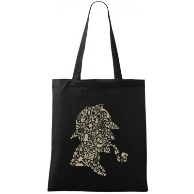 Sherlock Holmes ikony Taška bavlnená 42 x 38 cm Čierna