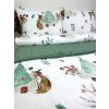 INTERMEDIC SK Posteľná obliečka Mikroplyš Vianoce v lese 140x200/70x90 cm – zapínanie na zips