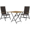 Livarno home Skladací záhradný stôl Valencia + Skladacie kreslo Valencia, 2 kusy (800008284)